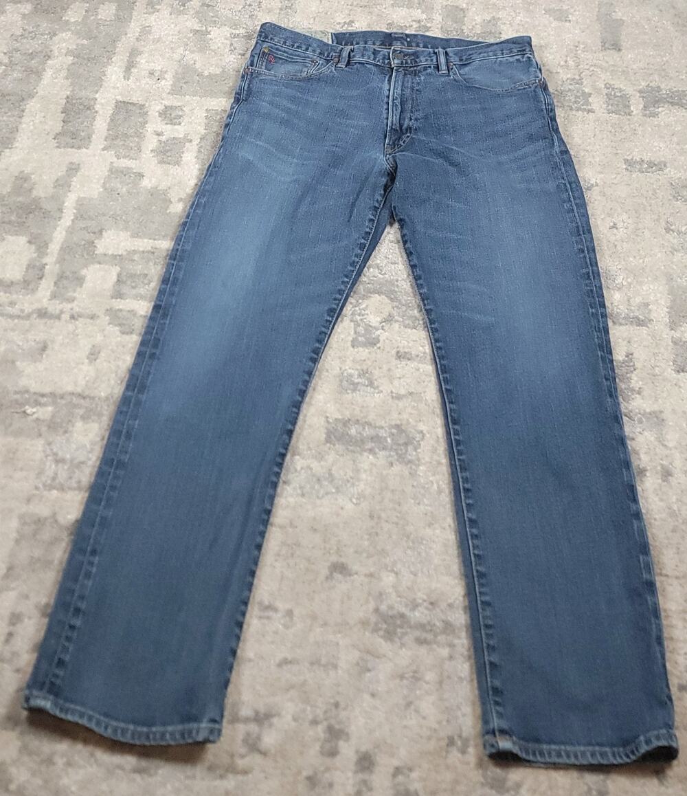 VTG Polo Ralph Lauren Mens Thompson Relaxed RED LINE RAW SELVEDGE Jeans Sz 36x30